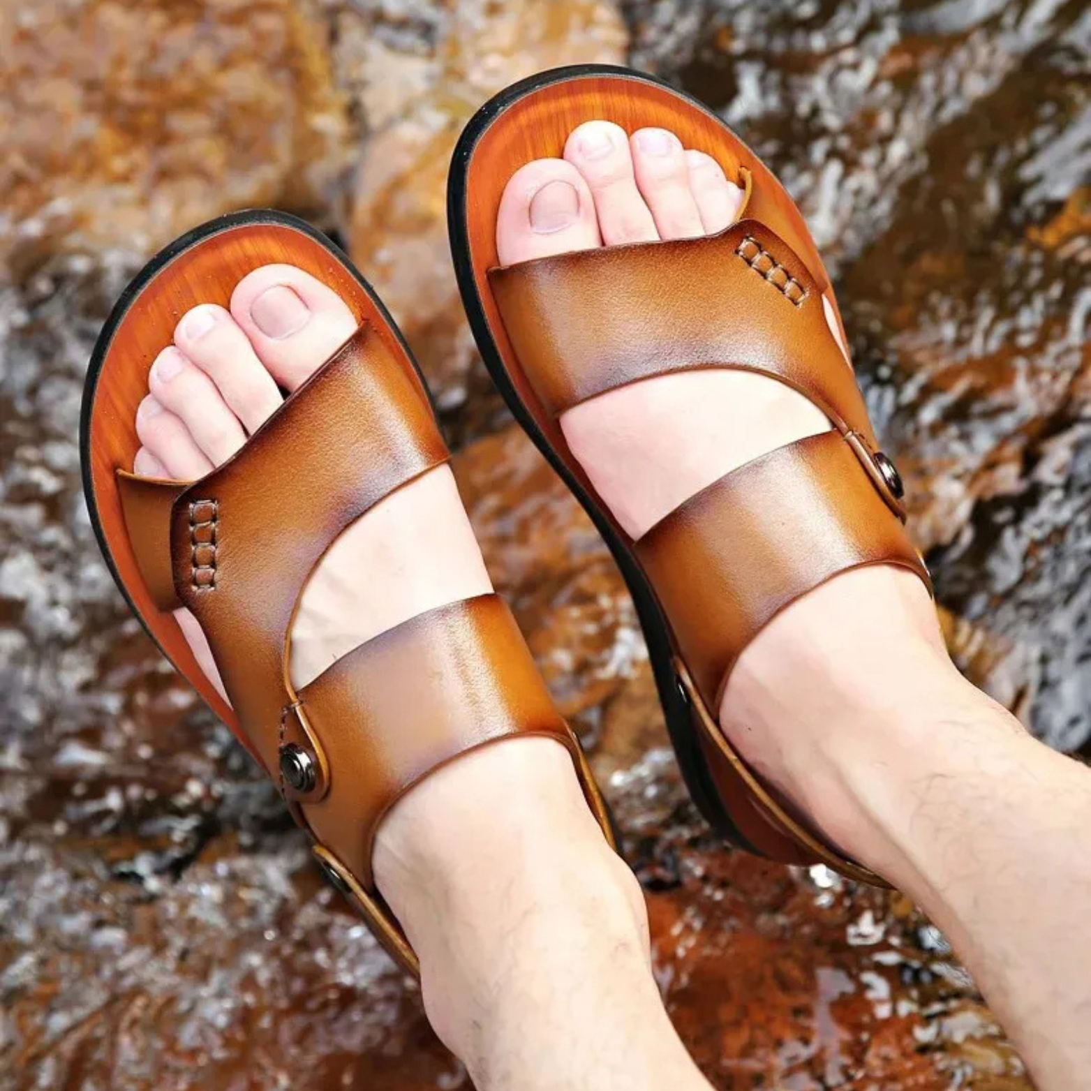 Driftwood Leather Sandal - Image 5